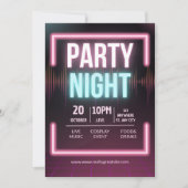 Muziekfeest Uitnodiging, Feestelijke Nacht Flyer Kaart (Voorkant)