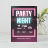 Muziekfeest Uitnodiging, Feestelijke Nacht Flyer Kaart (Staand voorkant)