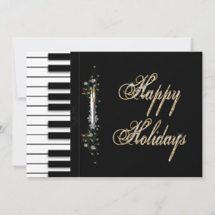 Muziekfeestelijke uitnodigingen - Piano - Musical