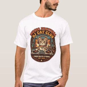 Muziekfestival DJ Kat Kattenliefhebber Cadeau - Mu T-shirt