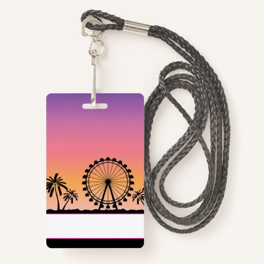 Muziekfestival Party Badge (Voorkant met draagriem)