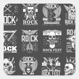 Muziekfestival Vierkante Sticker