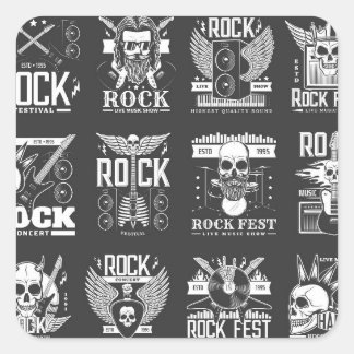 Muziekfestival Vierkante Sticker