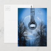 muziekgitaar briefkaart (Voorkant / Achterkant)