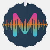 Muziekgolfontwerp Ornament Kaart (Achterkant)