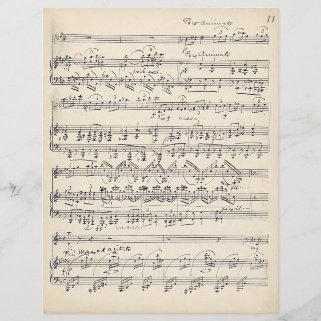  muziekhandgeschreven decoupage-scrapbook (Voorkant)