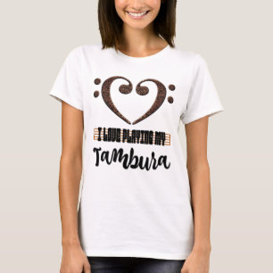 Muziekhart in basssleutel - Ik hou van het spelen  T-shirt