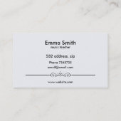 Muziekhart Visitekaartje (Achterkant)