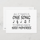 Muziekherinneringen Briefkaart (Voorkant / Achterkant)