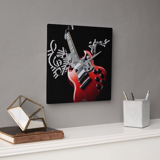 Muziekhits van vandaag vierkante klok (Kantoor)