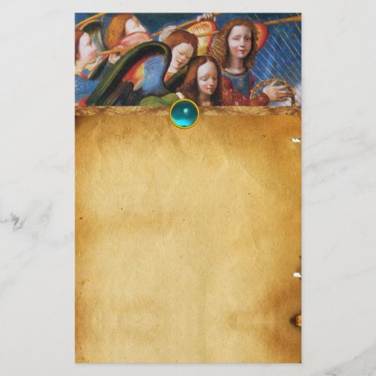 MUZIEKHOEK VAN DE CORONATIE VAN HET VIRGIN BRIEFPAPIER (Voorkant)