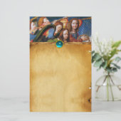 MUZIEKHOEK VAN DE CORONATIE VAN HET VIRGIN BRIEFPAPIER (Staand voorkant)