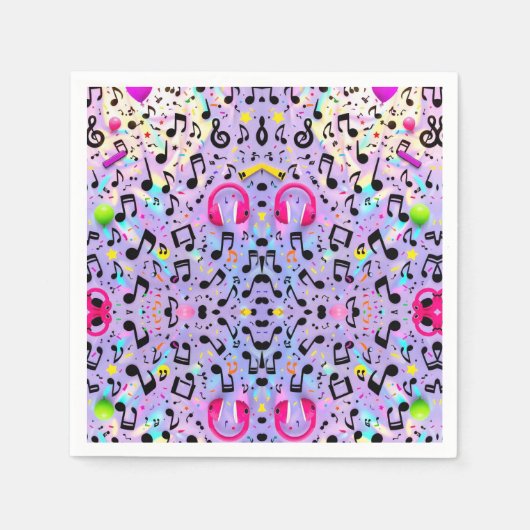 Muziekhoofdtelefoon, servetten (Voorkant)