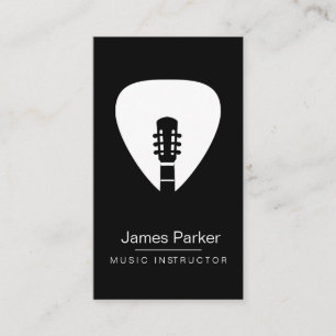 Muziekinstructeur Guitar Logo minimalist Visitekaartje