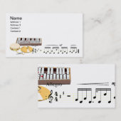 Muziekinstrument accessoires visitekaartje (Voorkant / Achterkant)