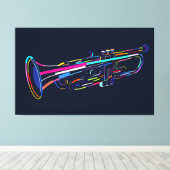 Muziekinstrument Canvas Afdruk (Insitu (Houten vloer))