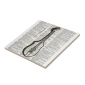 Muziekinstrument dictionary Art Tegeltje (Zijkant)