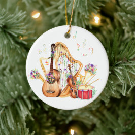 Muziekinstrument Kerstornament Keramisch Ornament