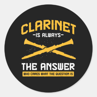 Muziekinstrument Marching Band Muziek Klarinet Ronde Sticker