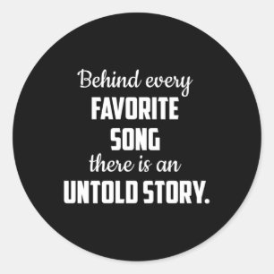 Muziekinstrument Musician Sound Gift Idea Ronde Sticker