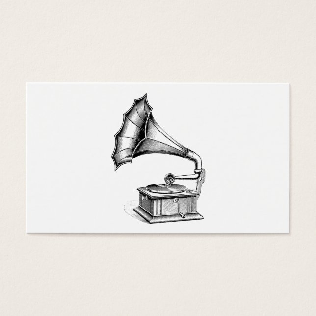 Muziekinstrument voor  fonografie-recorders visitekaartje (Voorkant)