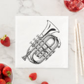 Muziekinstrument voor zwart-wit en witteschets servetten (Insitu)