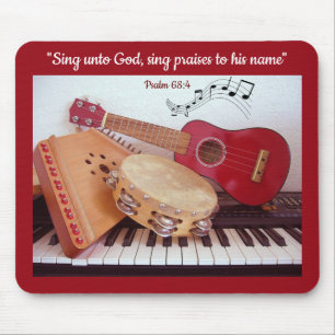 Muziekinstrumenten Betere God-Sticker Muismat