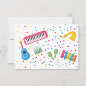 Muziekinstrumenten kinderen verjaardag bedankt (Achterkant)