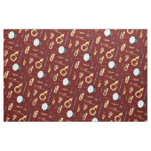 Muziekinstrumenten Muzieklid Docent Rood Decor Stof (Fat Quarter)