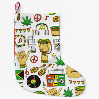 Muziekinstrumenten naadloos patroon. Reggae backg Kleine Kerstsok