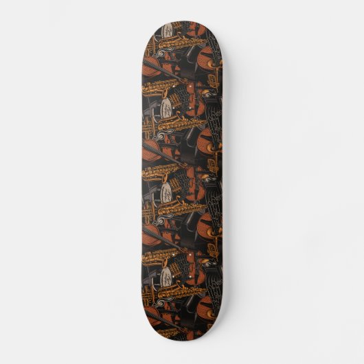 Muziekinstrumenten overal skateboard (Voorkant)