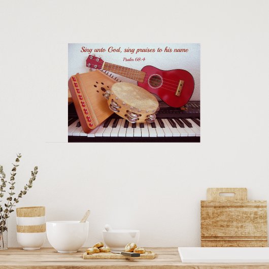 Muziekinstrumenten Poster (Keuken)