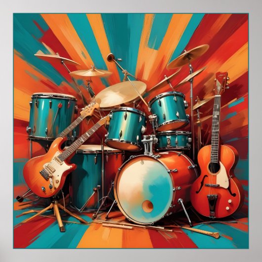 Muziekinstrumenten Poster (Voorkant)