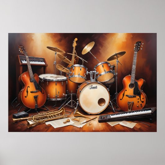 Muziekinstrumenten Poster (Voorkant)