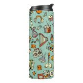 Muziekinstrumenten,  schetspatroon. thermosbeker (Gedraaid links)