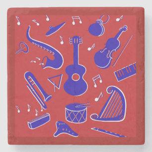 Muziekinstrumenten Stenen Onderzetter