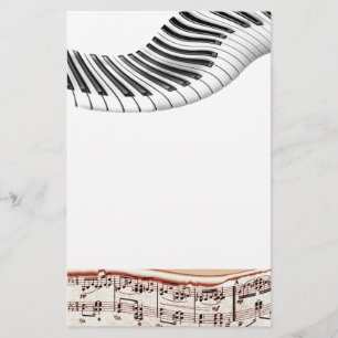 Muziekinstrumenten Toetsenbord Piano Noten Kunst Briefpapier