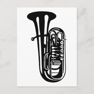 Muziekinstrumenten tuba - Musicians design Briefkaart