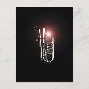 Muziekinstrumenten tuba - Musicians design Briefkaart