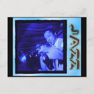 Muziekinstrumenten: Vintage Jazz Briefkaart