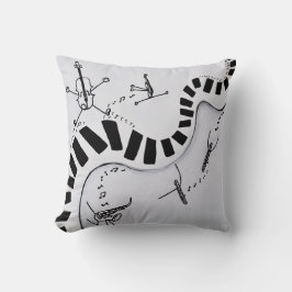 Muziekinstrumenten werpen kussen