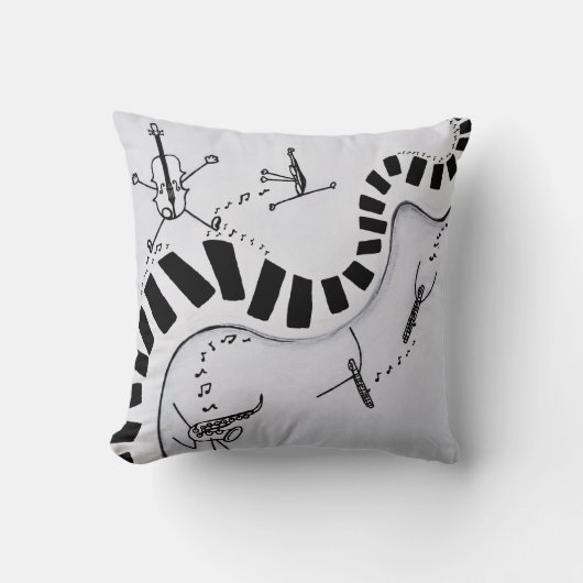 Muziekinstrumenten werpen kussen (Voorkant)