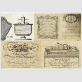 Muziekinstrumentenadvertenties, ontslagpapier tissuepapier