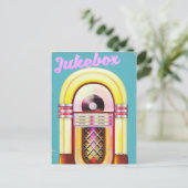 muziekjukebox briefkaart (Staand voorkant)
