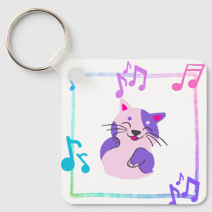 Muziekkat Sleutelhanger