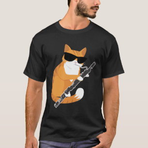 Muziekkat Zonnebrillen Bassonist Muzikant Basson T-shirt