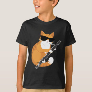 Muziekkat Zonnebrillen Bassonist Muzikant Basson T-shirt