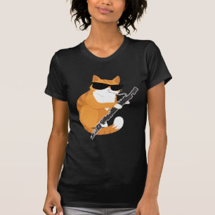 Muziekkat Zonnebrillen Bassonist Muzikant Basson T-shirt