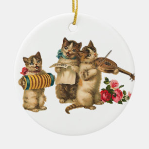 Muziekkatten Keramisch Ornament