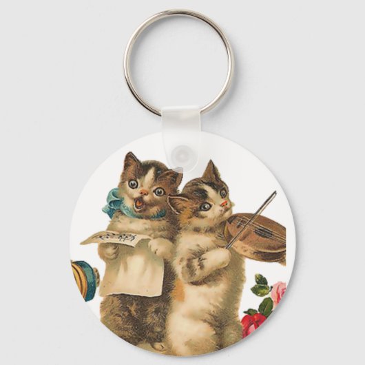 Muziekkatten Sleutelhanger (Voorkant)